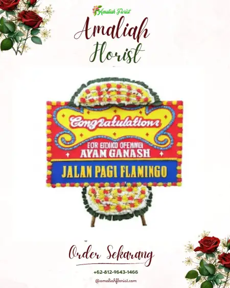 Sewa Papan Bunga Pagar Tengah